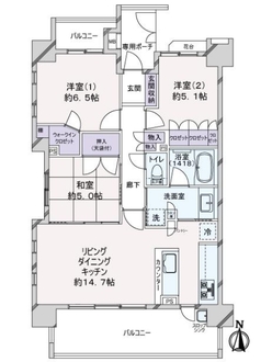 ライオンズ瑞江ファーストフォートの間取図