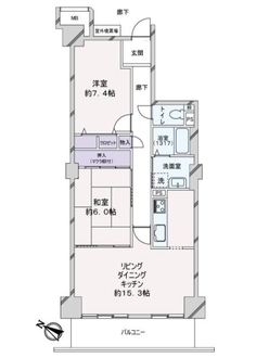 ローレルハイツ神戸１号棟の間取図