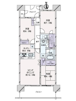 エムズシティ一宮グランステージの間取図