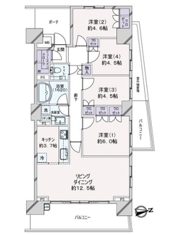 ヴィークステージ北千住ウエストレジデンスの間取図