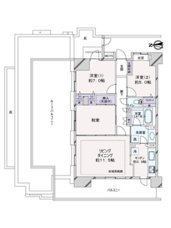 ライオンズガーデン亀有の間取図