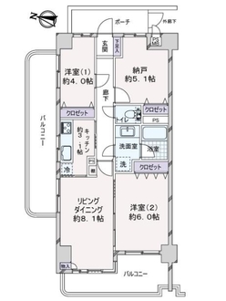 グリーンパーク東綾瀬３の間取図
