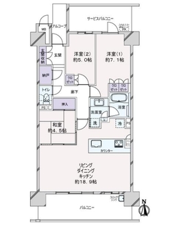 ロジュマン茨木の間取図