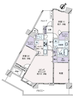 ライオンズシティお花茶屋の間取図