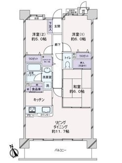 ライオンズマンション野並第２の間取図