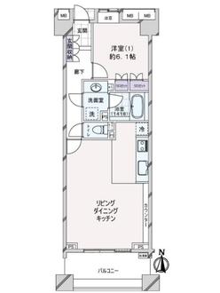 シティハウス伏見駅前の間取図