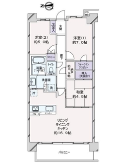 ライオンズ嵯峨天龍寺若宮　西の邸の間取図