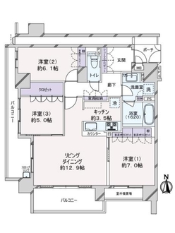 サーパス船橋海神の間取図