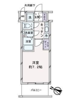 エスリード大阪上本町ブランシュの間取図