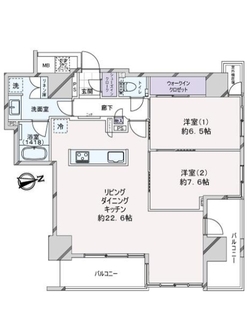 ライオンズ銀山町リバーサイドレジデンスの間取図