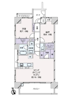パークナード平和大通りの間取図