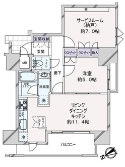 ドルフアルティナ神戸の間取図