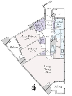 品川Ｖタワーの間取図