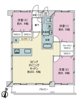 東峰マンション博多駅・東の間取図