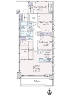 ライオンズ練馬レジデンスの間取図