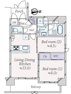 クレアホームズフラン本町橋の間取図