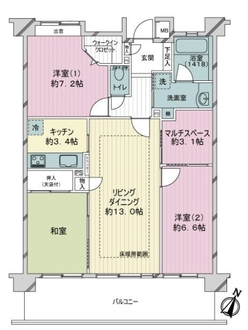 コスモ川口戸塚ガーデンフォルムの間取図