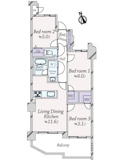 レーベンハイム元住吉パテラの間取図