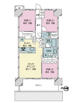 レーベン名古屋松重町ＧＲＡＮＤ　ＡＵＢＥの間取図