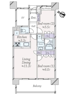 ライオンズステージ西日暮里の間取図