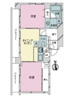 コープ野村御池麩屋町の間取図