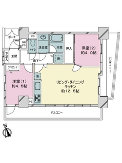 ライオンズマンション船橋本町通りの間取図