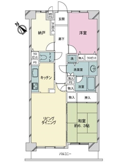 ライオンズマンション津田沼第二の間取図