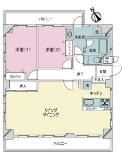 クリオ中山１番館の間取図