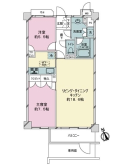 ディアナコート自由が丘の間取図