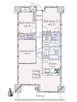ヴィルヌーブガーデンズ綾瀬の間取図