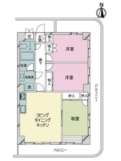 ライオンズマンション銀山町の間取図