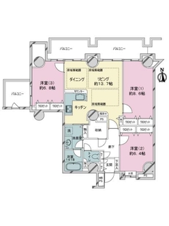 エルザタワー５５の間取図