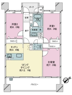 アーバンパレス小笹ステージの間取図