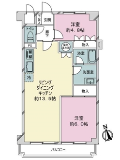 ライオンズマンション鷺沼第２の間取図