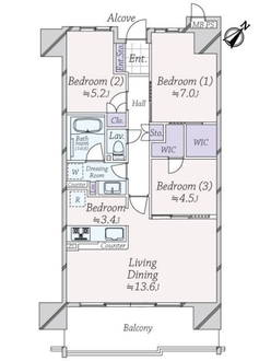ライオンズ守口ブランズシティの間取図