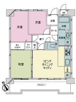 ライオンズマンション植田ヒルズイーストタワーの間取図