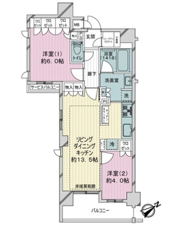 オーランド横濱反町の間取図