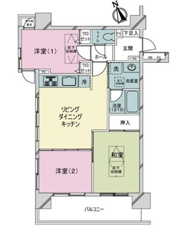 ライオンズマンション鶯谷第７の間取図