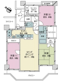 ベルシェ津田沼の間取図