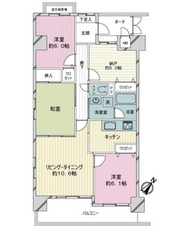 コンツェルトパーク祇園駅前弐番館の間取図