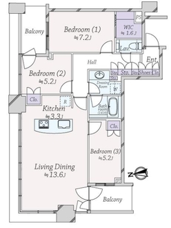 クレストプライムタワー芝の間取図