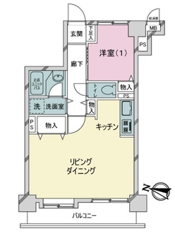 ライオンズマンション川崎浜町の間取図