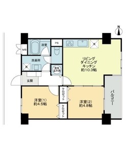 ライオンズマンション一ッ橋学園の間取図