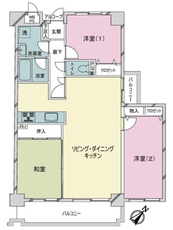 ライオンズヒルズ田方の間取図