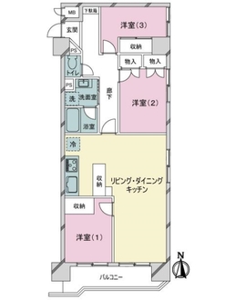 朝日プラザ亀戸の間取図