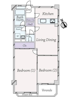 ライオンズマンション高円寺の間取図