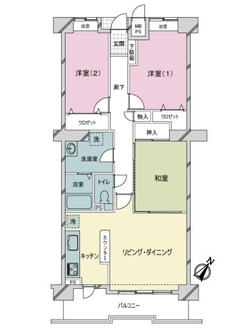 トーカンマンション山根町センターウイングの間取図