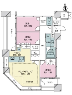ザ・ライオンズ　ミッドキャピタルタワ－の間取図