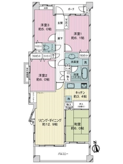 セザール高砂ガーデンの間取図