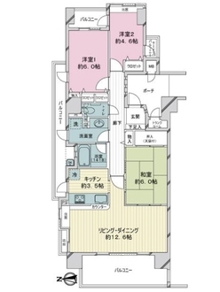 レピア東難波の間取図